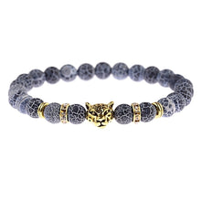 Load image into Gallery viewer, Bracelets White Turquoises Stone Charm Bracelet Men Wood Beads