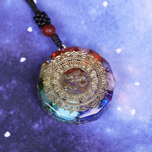 Load image into Gallery viewer, Necklaces Orgonite Pendant Om Symbol Necklace Chakra Healing Energy