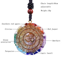 Load image into Gallery viewer, Necklaces Orgonite Pendant Om Symbol Necklace Chakra Healing Energy