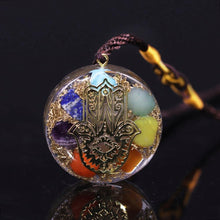 Load image into Gallery viewer, Necklaces Hand Of Fatima Energy Stone Chakra Amulet Necklace