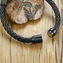 Load image into Gallery viewer, Bracelets Men's Malachite Charm Leather Beaded Chakra Bracelet