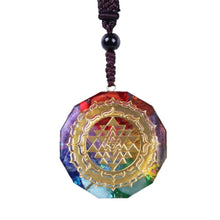 Load image into Gallery viewer, Necklaces Sacred Chakra Energy Sri Yantra Amulet Necklace
