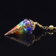 Load image into Gallery viewer, Necklaces 7 Chakra Natural Stone Orgonite Reiki Amulet Necklace
