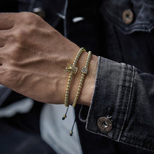 Load image into Gallery viewer, Bracelets 2 Pcs Crown Charm Long Tube Men Bracelet Pave CZ