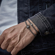 Load image into Gallery viewer, Bracelets 2 Pcs Crown Charm Long Tube Men Bracelet Pave CZ
