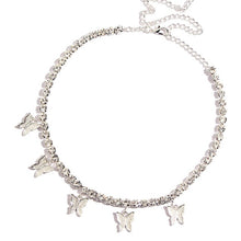 Load image into Gallery viewer, Necklaces Iced Out Butterfly Choker Necklaces