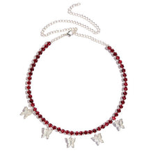 Load image into Gallery viewer, Necklaces Iced Out Butterfly Choker Necklaces