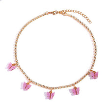 Load image into Gallery viewer, Necklaces Iced Out Butterfly Choker Necklaces