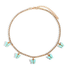 Load image into Gallery viewer, Necklaces Iced Out Butterfly Choker Necklaces