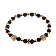 Load image into Gallery viewer, Bracelets Charm Men CZ Zircon Pave Copper Ball Bracelet