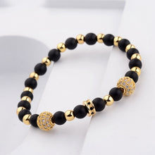 Load image into Gallery viewer, Bracelets Charm Men CZ Zircon Pave Copper Ball Bracelet