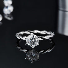 Load image into Gallery viewer, Rings 1CT Moissanite Diamond Silver Ring