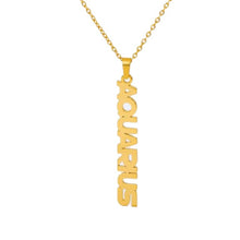 Load image into Gallery viewer, Necklaces Zodiac Letter Pendant Necklace