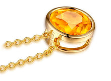 Load image into Gallery viewer, Necklaces 18K Pure Gold Natural Gemstones Pendant