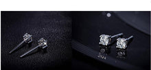 Load image into Gallery viewer, Earrings 18K White Gold Round Diamond Earrings