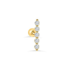 Load image into Gallery viewer, Earrings Geometric Crystal Zirconia Stud Earrings with 925 Sterling Silver