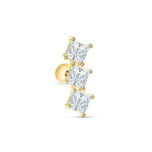 Load image into Gallery viewer, Earrings Geometric Crystal Zirconia Stud Earrings with 925 Sterling Silver