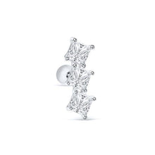 Load image into Gallery viewer, Earrings Geometric Crystal Zirconia Stud Earrings with 925 Sterling Silver