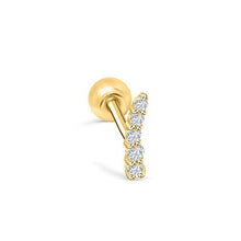 Load image into Gallery viewer, Earrings Geometric Crystal Zirconia Stud Earrings with 925 Sterling Silver