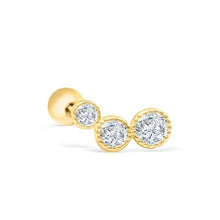 Load image into Gallery viewer, Earrings Geometric Crystal Zirconia Stud Earrings with 925 Sterling Silver