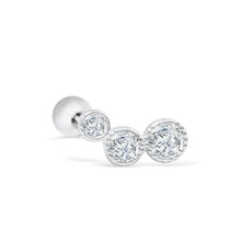 Load image into Gallery viewer, Earrings Geometric Crystal Zirconia Stud Earrings with 925 Sterling Silver