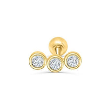 Load image into Gallery viewer, Earrings Geometric Crystal Zirconia Stud Earrings with 925 Sterling Silver