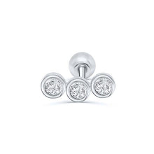 Load image into Gallery viewer, Earrings Geometric Crystal Zirconia Stud Earrings with 925 Sterling Silver