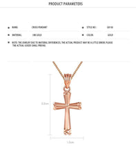 Load image into Gallery viewer, Necklaces 18K Rose Gold Cross Pendant Necklace