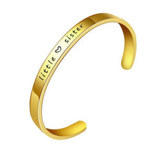 Load image into Gallery viewer, Bracelets Big, Middle, Little Sister Stainless Steel Bangle Cuff Bracelet