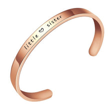 Load image into Gallery viewer, Bracelets Big, Middle, Little Sister Stainless Steel Bangle Cuff Bracelet