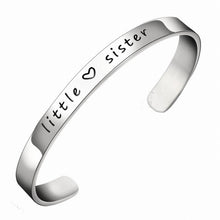 Load image into Gallery viewer, Bracelets Big, Middle, Little Sister Stainless Steel Bangle Cuff Bracelet