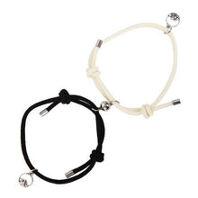 Load image into Gallery viewer, Handmade Woven Black Rope Magnetic Bracelet
