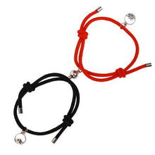 Load image into Gallery viewer, Handmade Woven Black Rope Magnetic Bracelet