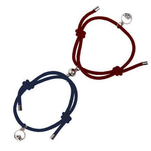 Load image into Gallery viewer, Handmade Woven Black Rope Magnetic Bracelet
