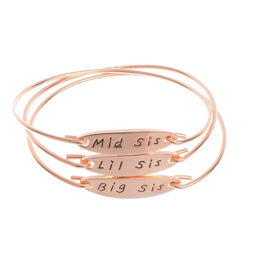 Piece Sister Bangle Bracelet Set