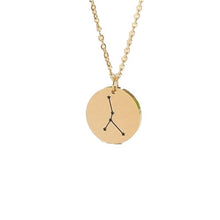Load image into Gallery viewer, Necklaces Coin Zodiac Sign Necklace