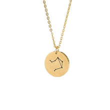 Load image into Gallery viewer, Necklaces Coin Zodiac Sign Necklace