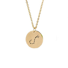 Load image into Gallery viewer, Necklaces Coin Zodiac Sign Necklace