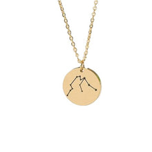 Load image into Gallery viewer, Necklaces Coin Zodiac Sign Necklace