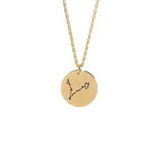 Load image into Gallery viewer, Necklaces Coin Zodiac Sign Necklace