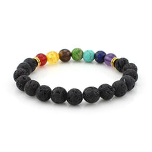 Load image into Gallery viewer, Bracelets Multicolor Balance Chakra Healing Lava Stone Bracelet