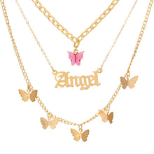 Load image into Gallery viewer, Necklaces Multilayer Acrylic Butterfly Choker Necklace