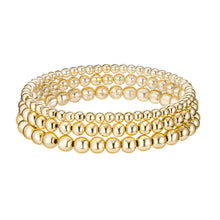 Load image into Gallery viewer, Bracelets 3pcs/set Beads Bracelets Gold Silvery