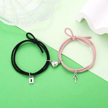 Load image into Gallery viewer, Lovers Lock Heart Magnetic Bracelet For Couples