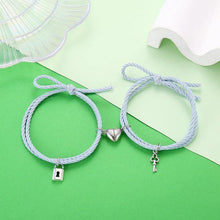 Load image into Gallery viewer, Lovers Lock Heart Magnetic Bracelet For Couples