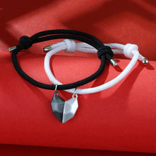 Load image into Gallery viewer, Heart Matching Braided Magnetic Distance Bracelet