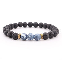 Load image into Gallery viewer, Bracelets Natural White Gray Marble Agate Stone Bracelet