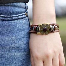Load image into Gallery viewer, Bracelets Vintage Daisy Flower Stacked Bracelet