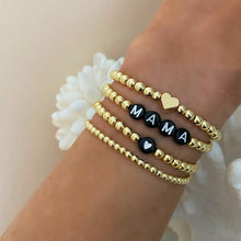 Load image into Gallery viewer, Bracelets 4Pcs/5Pcs Hematite Heart Bracelets Gold Color Beaded