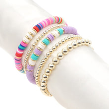 Load image into Gallery viewer, Bracelets 4Pcs/5Pcs Hematite Heart Bracelets Gold Color Beaded